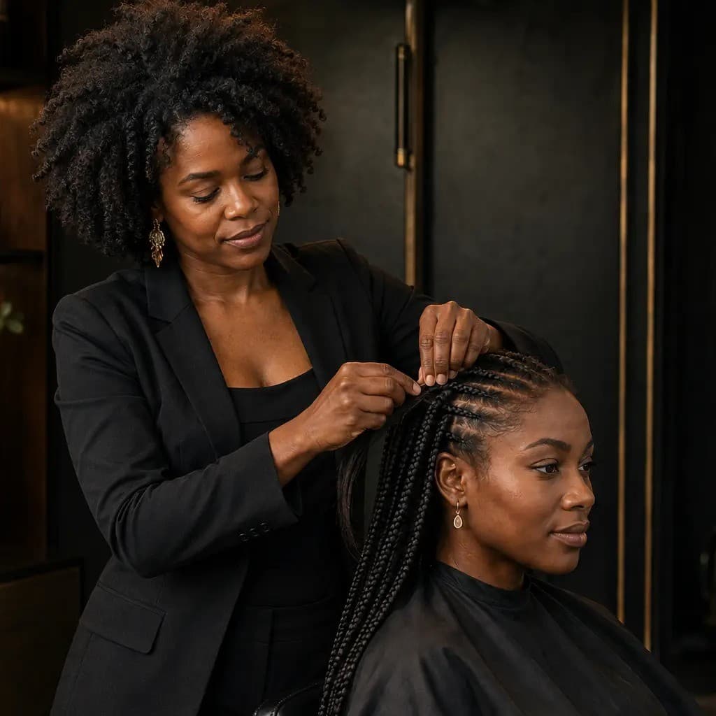 Tresses knotless — finition sur mesure